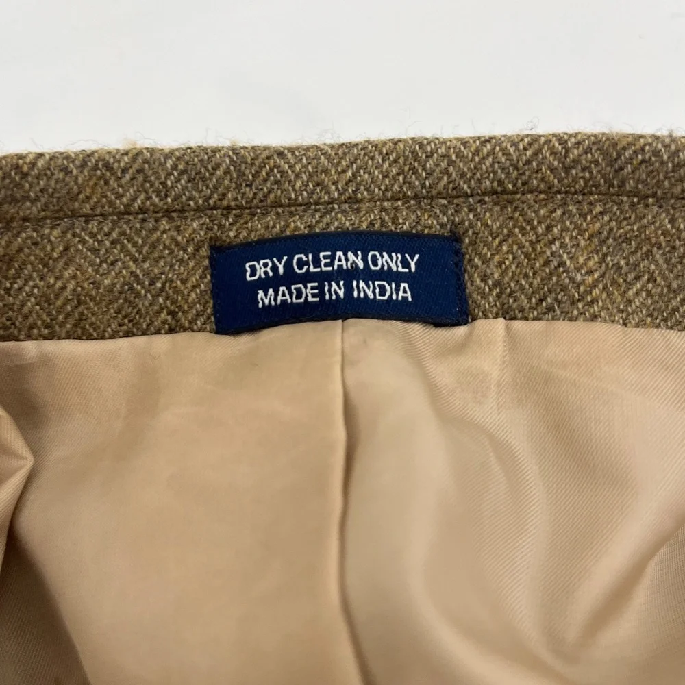 Meeting Street Mens 42R Sport Coat Blazer Brown Lambswool‎ Long Sleeve Outdoor